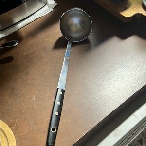 Source Unknown Black and Silver Ladle